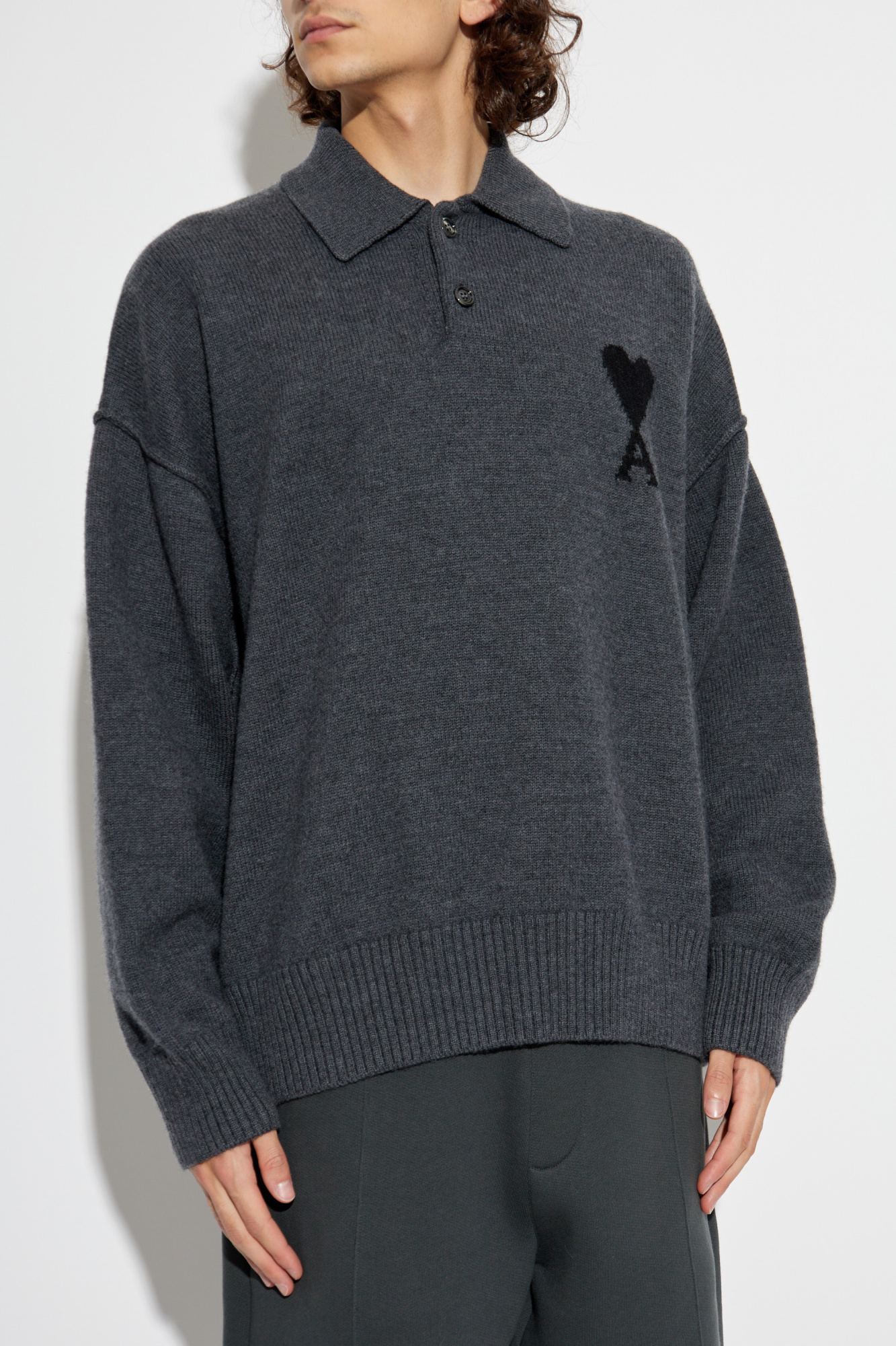 Ami Alexandre Mattiussi Wool sweater with logo | Men's Clothing